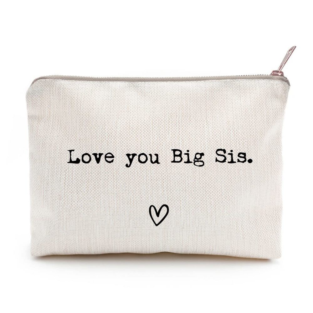Love You Big Sister, Big Sister Gift, Missing You, Send Love, Makeup Case,🐱